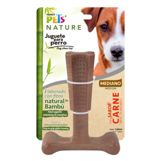 Foto 2 | Foto 2 | Hueso Bambú Plus Fancy Pets FL9324 Juguete para Morder Sabor Carne para Perro Tamaño Mediano