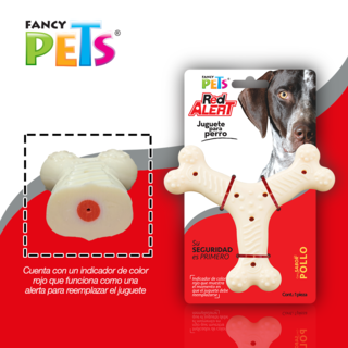 Foto 4 | Foto 4 | Fancy Pets Red Alert Juguete Rojo Forma Hueso Triple Con Sabor A Pollo Para Perro