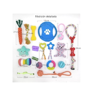 Foto 2 | Foto 2 | Kit de 18 Piezas Juguete de Cuerda para Perro Eo Safe Imports Esi-8847 Multicolor