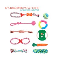 Juguetes de Cuerda para Perro Poli Pets PT-JCP1ML-10PZ 10 Piezas