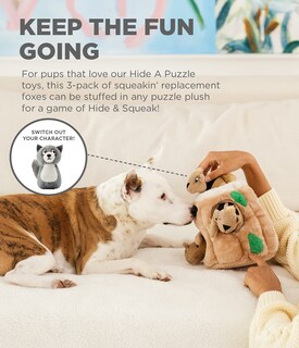 Foto 3 | Foto 3 | Juguetes De Repuesto Para Perros Outward Hound Squeakin' Racoon, Paquete De 3 - Venta Internacional.