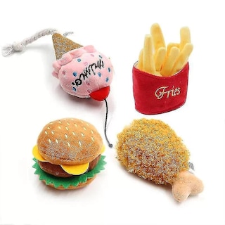 Foto 1 | Foto 1 | Juguete Suave De Peluche Para Perros Con Forma De Hamburguesa Con Forma De Patatas Fritas - Venta Internacional.