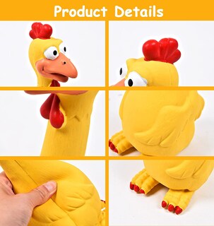 Foto 2 | Foto 2 | Bolso De Fútbol Huoguo Rubber Chicken Squeaky Play Fetch De Horse Toy - Venta Internacional.