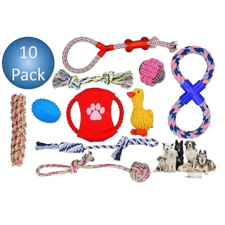Foto 1 | Foto 1 | Dog Toys Huoguo, Paquete De 10 Unidades Para Perros Grandes, Juguetes Duraderos Para Masticar - Venta Internacional.