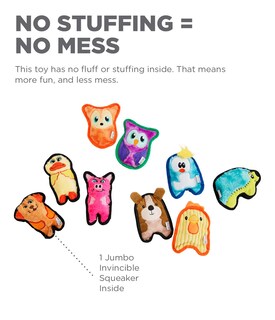 Foto 4 | Foto 4 | Juguete Para Perros Outward Hound Durablez Tough Plush Orange Xs - Venta Internacional.