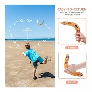 Foto 3 | Foto 3 | Juguete Volador Boomerang De Madera Para Exteriores Boomerang - Venta Internacional.