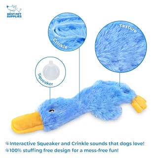 Foto 3 | Foto 3 | Juguete Arrugado Para Perros Best Pet Supplies, Pato, Para Todas Las Razas, Azul - Venta Internacional.