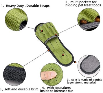 Foto 2 | Foto 2 | Zapatilla De Juguete Para Perros Squeaky, Resistente A Mordeduras, Para Masticar Agresivamente - Venta Internacional.