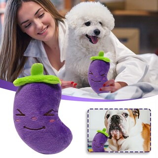 Foto 2 | Foto 2 | Juguete De Peluche Para La Limpieza De Molares De Berenjena Con Simulación De Cachorros - Venta Internacional.