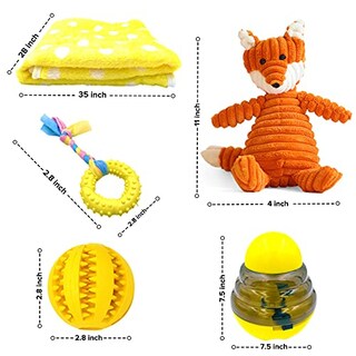 Foto 6 | Foto 6 | Caja De Regalo Para Perros Sosocute Yellow Con Juego De Juguetes Masticables Para Perros Pequeños - Venta Internacional.