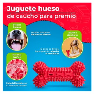 Foto 3 | Foto 3 | Juguete De Caucho Hueso Belug Rojo