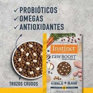 Foto 3 | Foto 3 | Instinct Raw Boost Whole Grain Alimento Para Perros, Con Carne Real Cruda Liofilizada De Pollo 9kg
