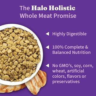 Foto 5 | Foto 5 | Alimento Para Perros Halo Holistic, Arroz Integral Con Pollo Sin Jaula, 1,6 Kg - Venta Internacional.