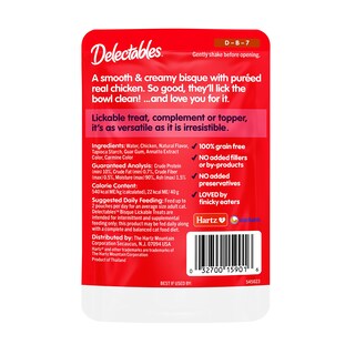 Foto 2 | Foto 2 | Bisque De Pollo Hartz Delectables Sin Mariscos Cat Treats, 42 Ml X 12 - Venta Internacional.