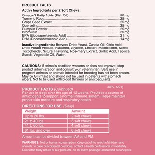 Foto 5 | Foto 5 | Alergy Chews Chew + Heal Labs Para Perros Y Gatos 90 Golosinas - Venta Internacional.