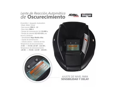 Foto 3 | Foto 3 | Careta Solar Para Soldar Linium Industrial Fuego