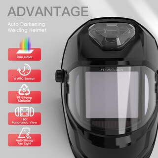 Foto 3 | Foto 3 | Casco De Soldadura Yeswelder De Oscurecimiento Automático Con 6 Sensores De Arco - Venta Internacional.