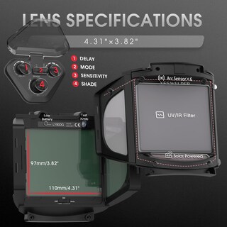 Foto 6 | Foto 6 | Casco De Soldadura Yeswelder De Oscurecimiento Automático Con 6 Sensores De Arco - Venta Internacional.