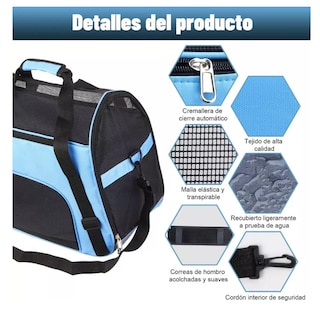 Foto 3 | Foto 3 | Transportadora Para Perro Gatos Viaje Mascota Bolsa Portátil