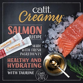 Foto 3 | Foto 3 | Cat Treat Catit, Cremoso Y Lamible, Sabor A Salmón, Paquete De 50 - Venta Internacional.