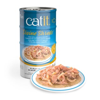 Foto 1 | Foto 1 | Comida Húmeda Para Gatos Catit Divine Desmenuzada En Gelatina De Atún Con Pollo - Venta Internacional.