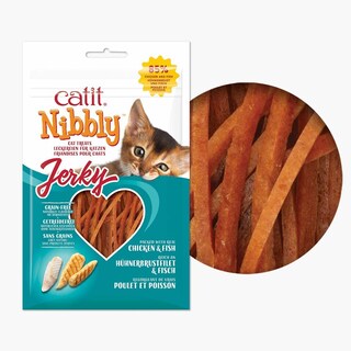 Foto 3 | Foto 3 | Cat Treats Catit Nibbly Jerky Chicken & Fish 30 G (paquete De 1) - Venta Internacional.