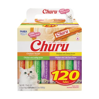 Foto 1 | Foto 1 | Puré Cremoso Exprimible Para Lamer Churu De Cat Treats Inaba, 120 X 15 Ml - Venta Internacional.
