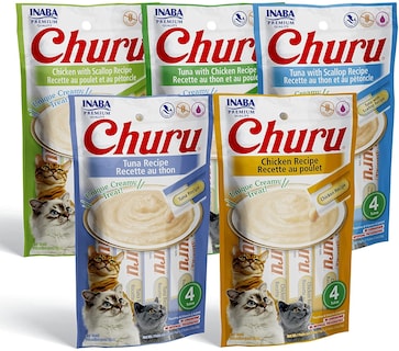Foto 1 | Foto 1 | Puré Cremoso Para Lamer Churu De Cat Treats Inaba  5 Sabores  20 Tubos - Venta Internacional.