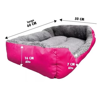 Foto 3 | Foto 3 | Cama para Mascotas Estampado Huella Eo Safe Imports ESI-8974 Rosa Talla Grande