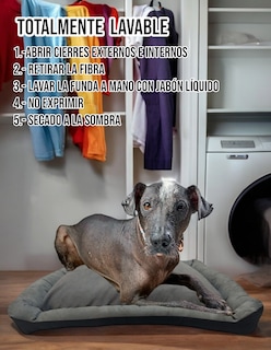 Foto 7 | Foto 7 | Cama Rectangular de Lujo Lunics Grande Color Gris Oxford