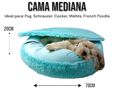 Foto 5 | Foto 5 | Cama para Perro Lunics Aqua Antiestrés con Techo Desmontable Mediana