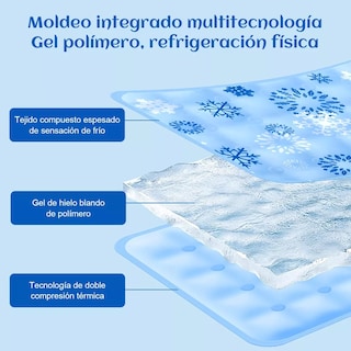 Foto 3 | Foto 3 | Tapete De Gel Para Perro Refrescante 70*120cm Eo Safe Imports Esi-15276 Azul