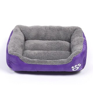 Foto 1 | Foto 1 | Cama Para Perros Huoguo, Color Morado/morado, Cálida Y Acogedora, Forro Polar, Impermeable, S - Venta Internacional.