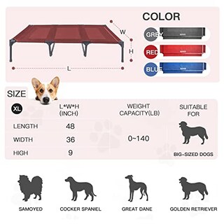 Foto 2 | Foto 2 | Cama Elevada Para Perros Suddus Impermeable Y Portátil Para Exteriores - Venta Internacional.