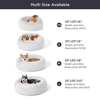 Foto 4 | Foto 4 | Cama Para Mascotas Bedsure Calmante Para Perros Pequeños, Lavable En Forma De Rosquilla, 60 Cm - Venta Internacional.