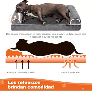 Foto 3 | Foto 3 | Cama Doble Vista Para Perro Mediano-grande Eo Safe Imports Esi-16270 Gris