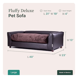 Foto 6 | Foto 6 | Sofa Cama para Mascotas Marca Keet Forrada Cuero Sintetico Chocolate