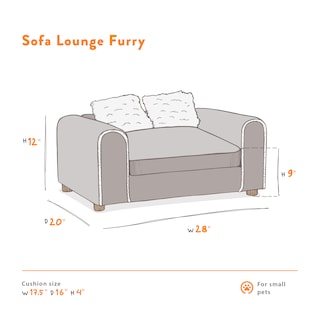 Foto 6 | Foto 6 | Cama Para Mascotas, Tapizada En Minky, Incluye Cojin Con Funda Extraible, Patas Desmontables