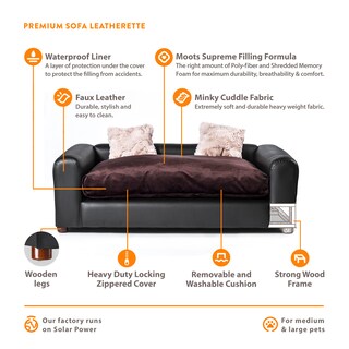 Foto 3 | Foto 3 | Cama Para Mascotas 1 Cojin Con Funda Extraible 2 Almohadas Patas De Madera Desmontables