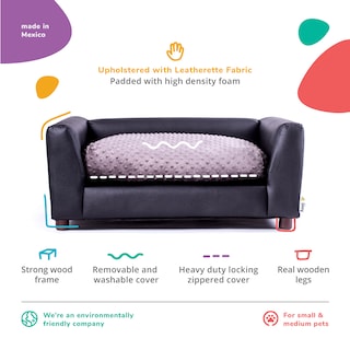 Foto 4 | Foto 4 | Cama Para Mascotas, Tapizada En Cuero Sintetico, Incluye Cojin Texturizado Con Funda Extraible