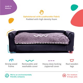 Foto 4 | Foto 4 | Cama Para Mascotas Con Funda Texturizada Extraible, Incluye Patas De Madera Desmontables