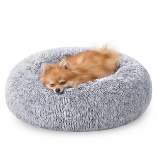 Foto 1 | Foto 1 | Cama Para Perros Feandrea Con Forma De Rosquilla, Superficie De Felpa Suave, Gris