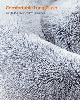 Foto 5 | Foto 5 | Cama Para Perros Feandrea Con Forma De Rosquilla, Superficie De Felpa Suave, Gris