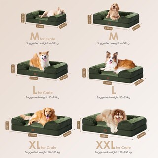 Foto 4 | Foto 4 | Cama Ortopédica Para Perros Eheyciga, Impermeable, Espuma Viscoelástica Xl, Verde Oscuro - Venta Internacional.