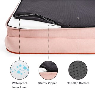 Foto 4 | Foto 4 | Cama Ortopédica Para Perros, Pequeña, Lavable E Impermeable, Rosa - Venta Internacional.