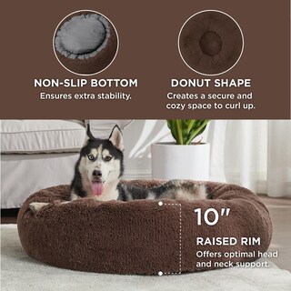 Foto 3 | Foto 3 | Cama Para Perros, Relajante, Rosquilla, Lavable Para Perros Grandes, Café - Venta Internacional.