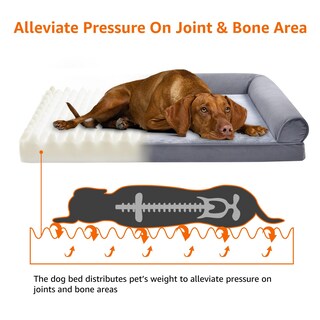 Foto 4 | Foto 4 | Cama Para Mascotas Amazon Basics, Sofá De Espuma Para Sala De Estar, Gris, 90 X 70 Cm - Venta Internacional.