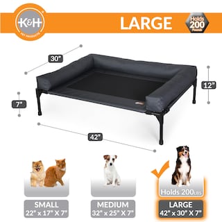 Foto 4 | Foto 4 | Cama Para Perros K&h Pet Products Bolster, Cuna Para Perros, Refrigeración Interior Y Exterior - Venta Internacional.