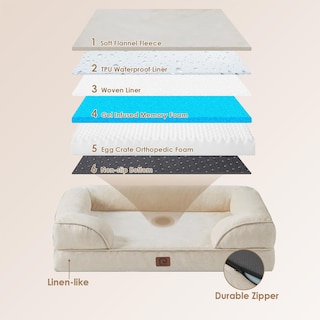 Foto 5 | Foto 5 | Cama Para Perros Eheyciga, Ortopédica, Impermeable, De Espuma Viscoelástica Para Perros Grandes - Venta Internacional.