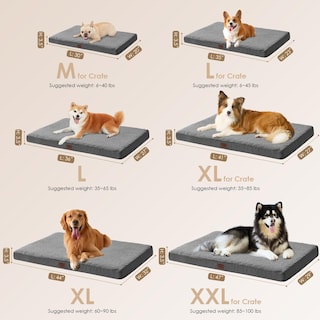 Foto 3 | Foto 3 | Cama Ortopédica Para Perros Eheyciga Xxl Para Perros Gigantes, Gris, 120 X 75 Cm - Venta Internacional.